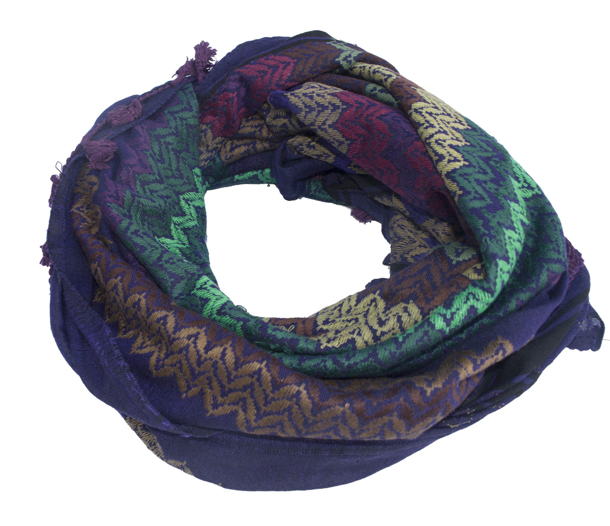 Colorful On Purple - Palestine scarf – The Original Keffiyeh