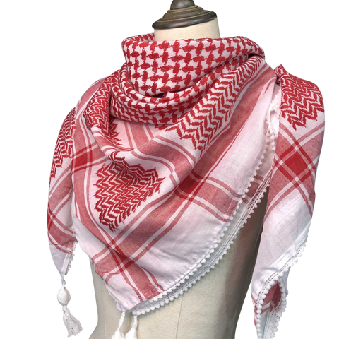 Red White Keffiyeh