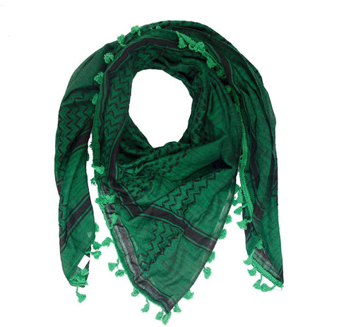 Hirbawi Keffiyeh Black On Green