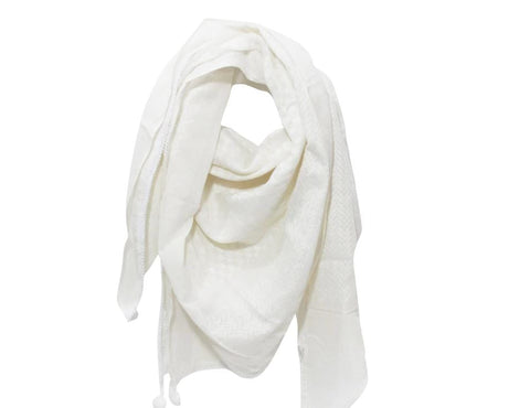 Hirbawi Keffiyeh Pure White